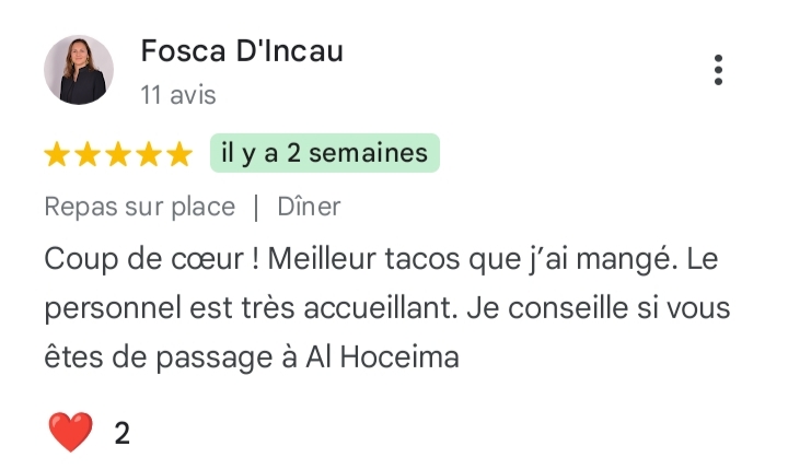Avis 5 étoiles de Fosca D'Incau