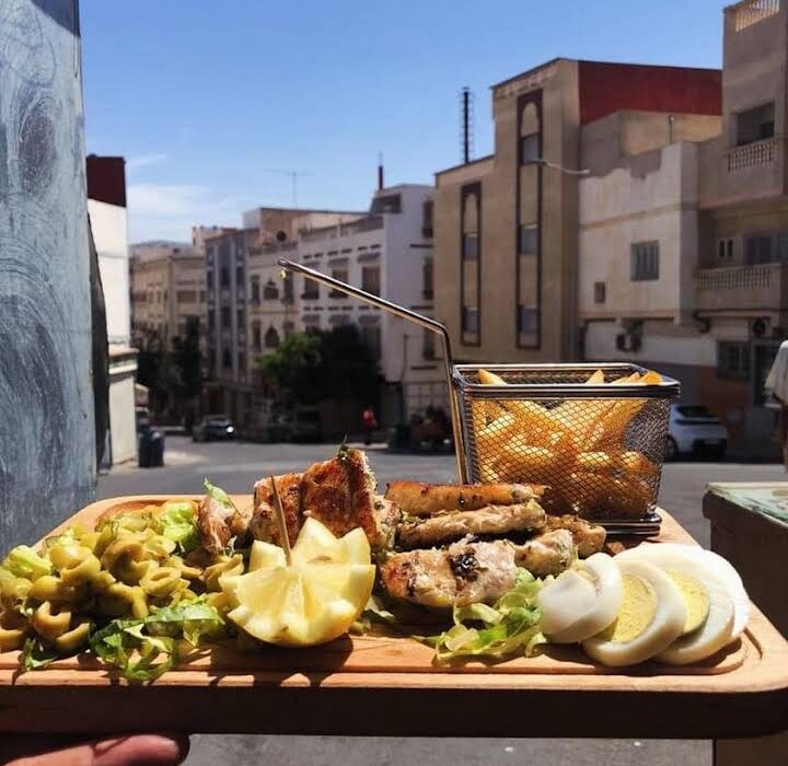 Plateau grillades en terrasse